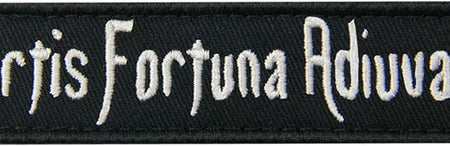 Fortis Fortuna Adiuvat Fortune Favors the Brave Morale Tactical Patch Embroidered Applique Fastener Hook & Loop Emblem
