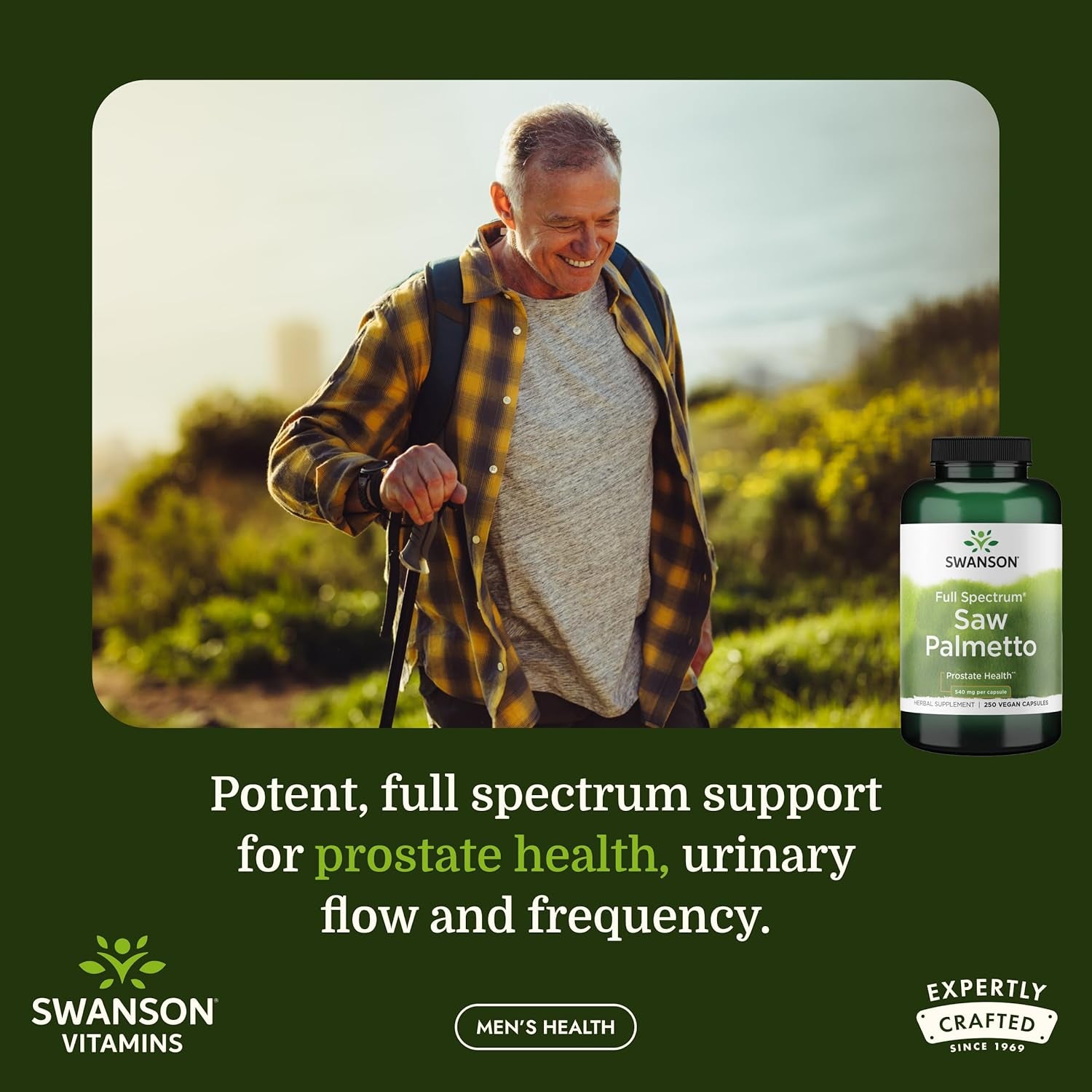Saw Palmetto - Herbal Supplement Promoting Male Prostate Health Support - Natural Hair Supplement & Urinary Health Support - 540 Mg 250 Capsules